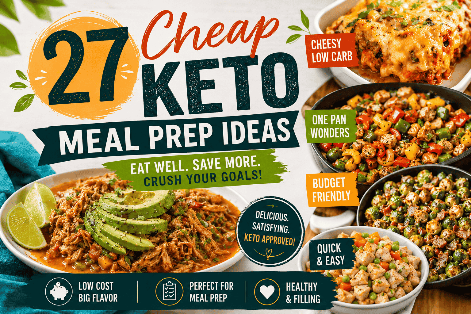 27 Delicious cheap keto meals