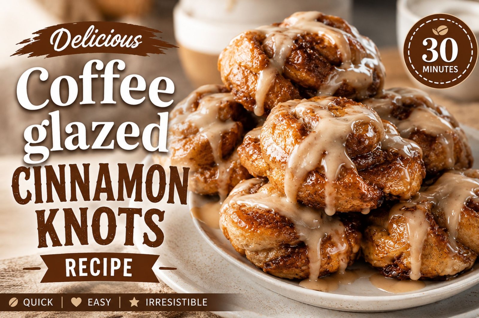 Delicious Coffee glazed cinnamon knots Recipe