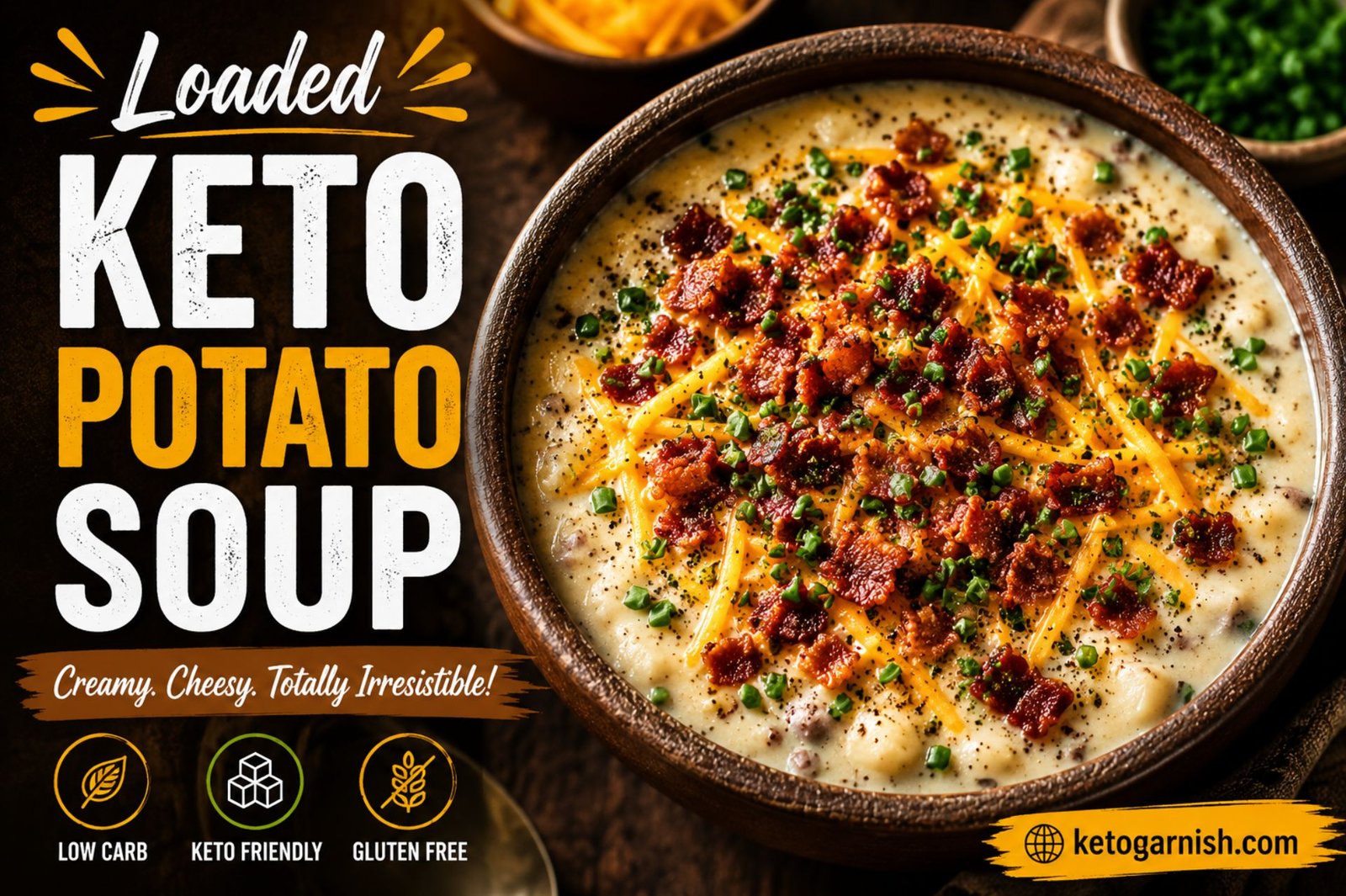 Loaded keto potato soup Recipe