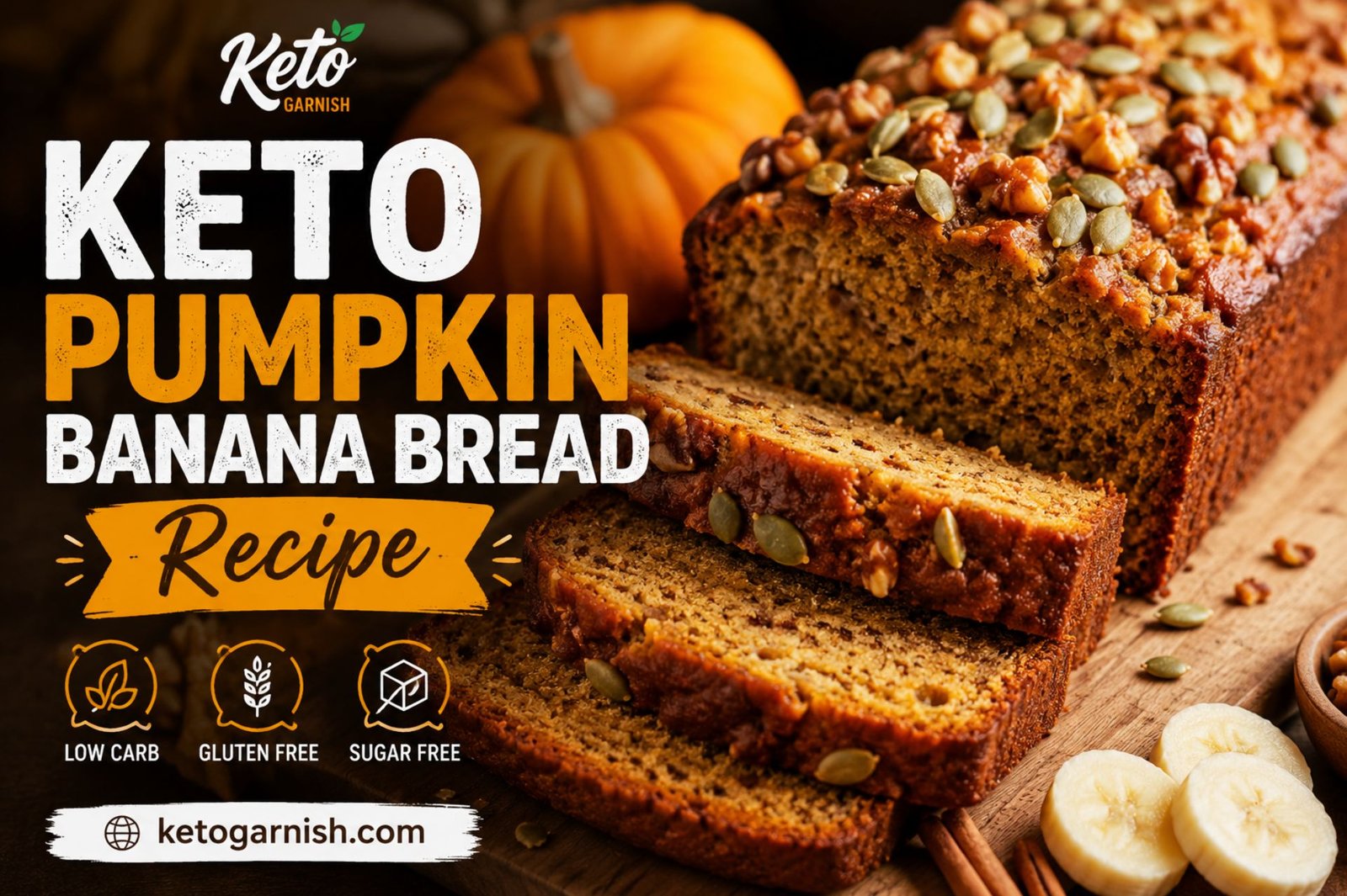 Keto Pumpkin Banana Bread Recipe