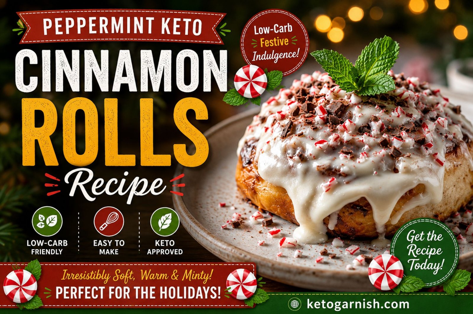 Peppermint keto cinnamon rolls Recipe