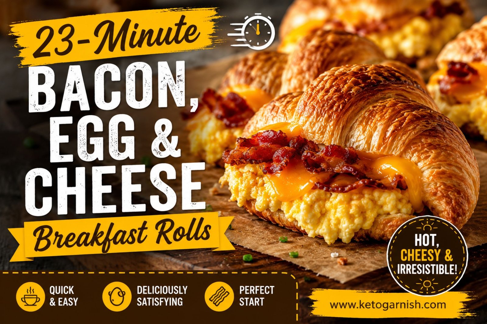23-Minute Bacon, Egg & Cheese Breakfast Rolls