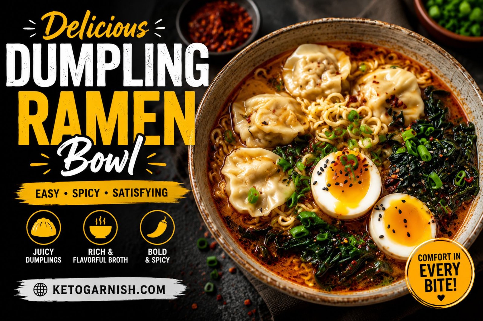 Delicious Dumpling ramen bowl Recipe