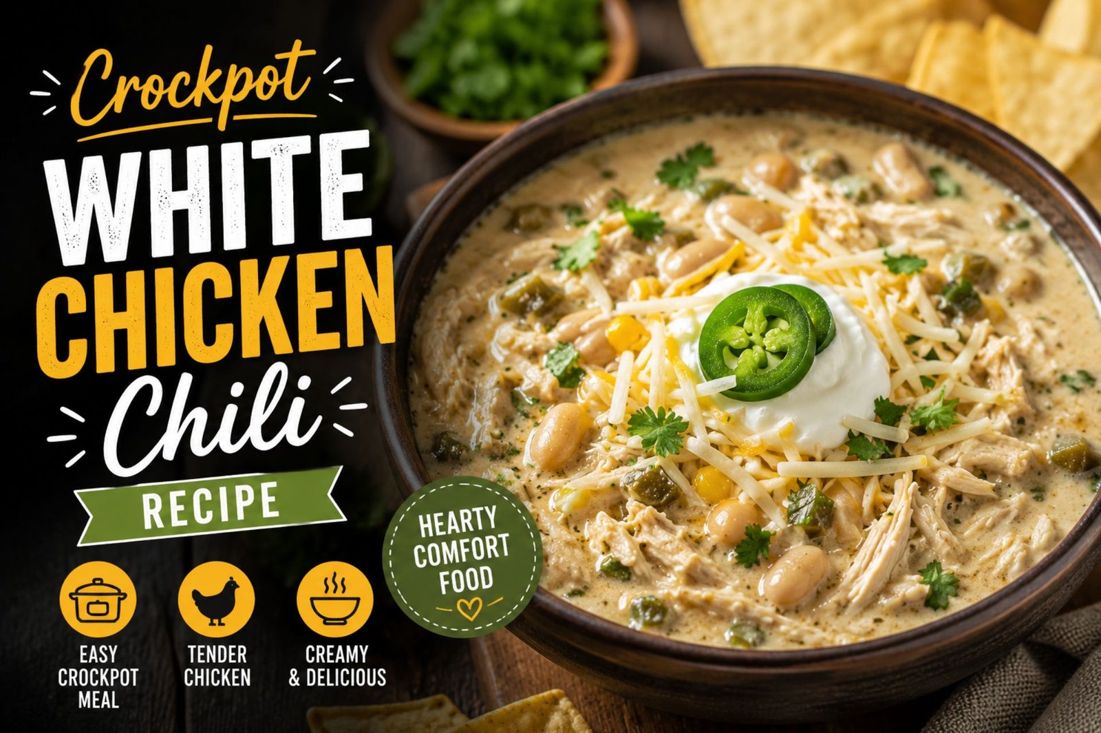 Crockpot white chicken chili Recipe