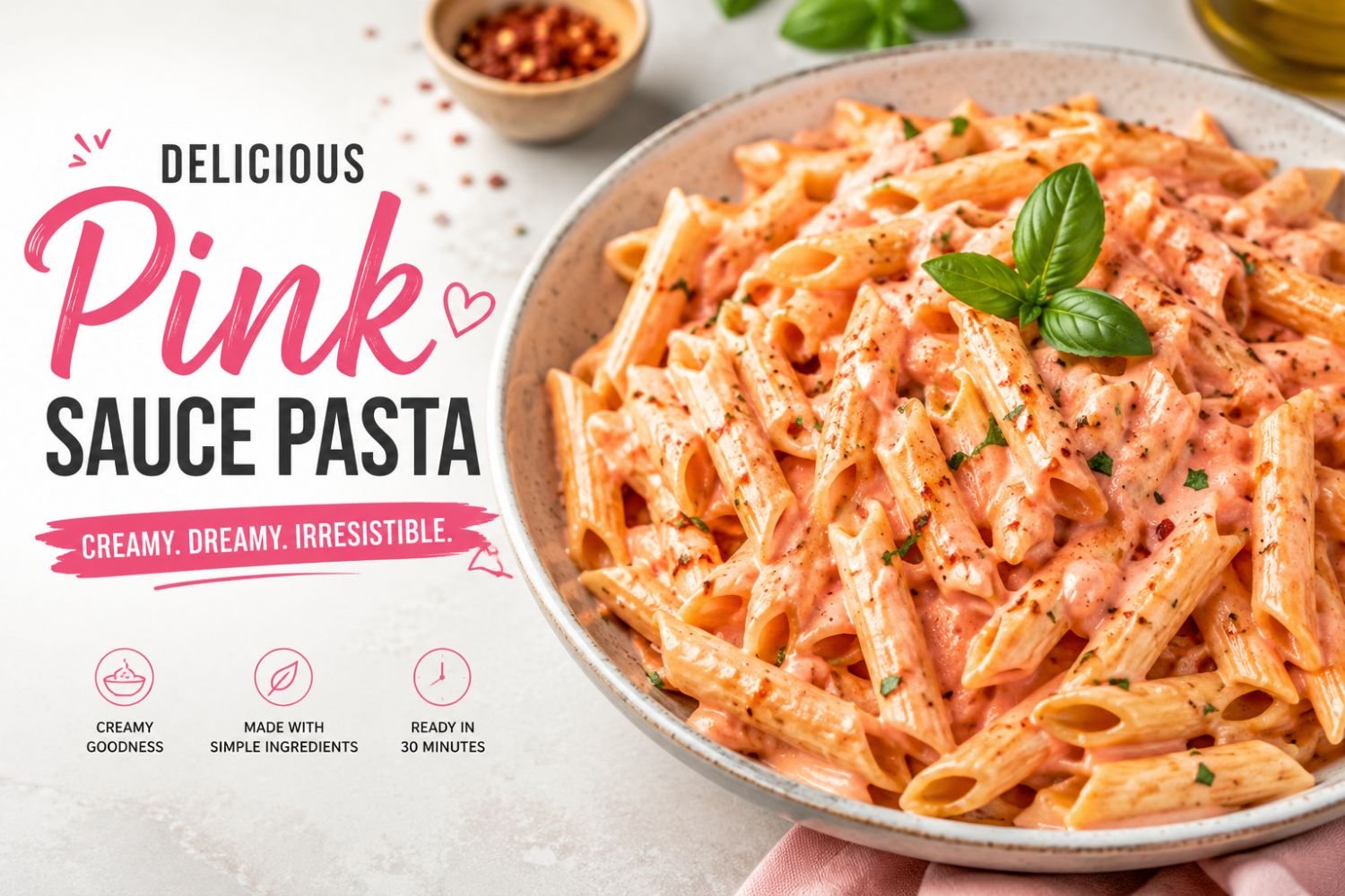Delicious Pink Sauce Pasta