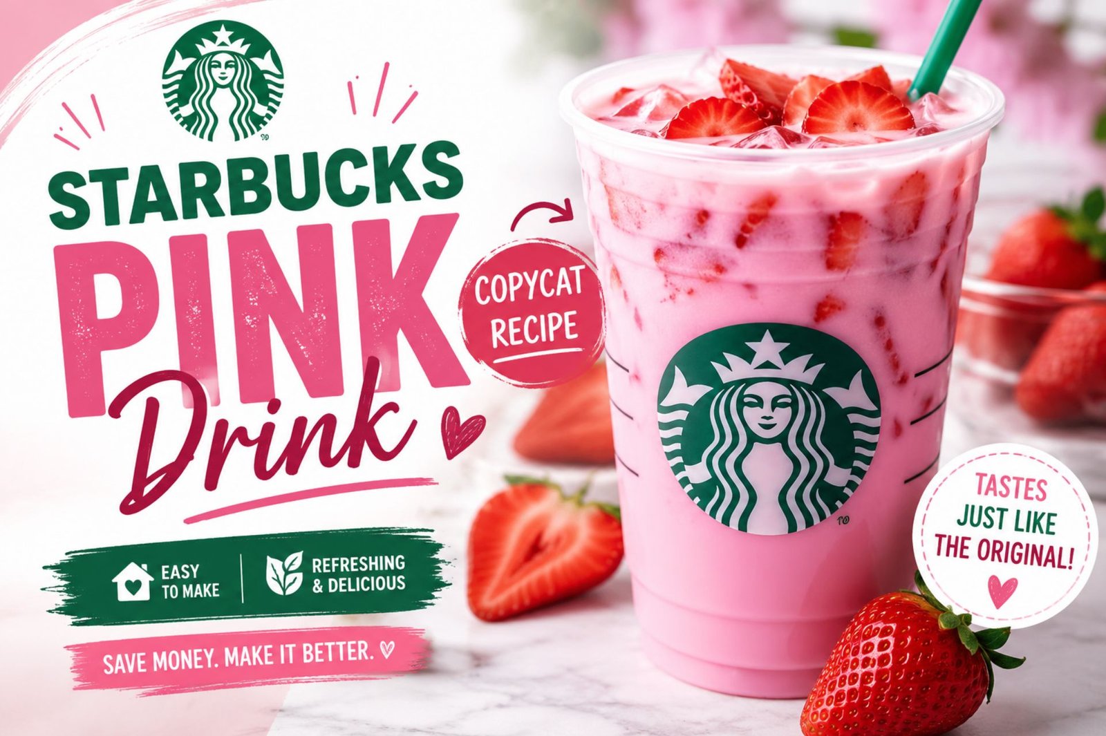 Starbucks pink drink copycat recipe