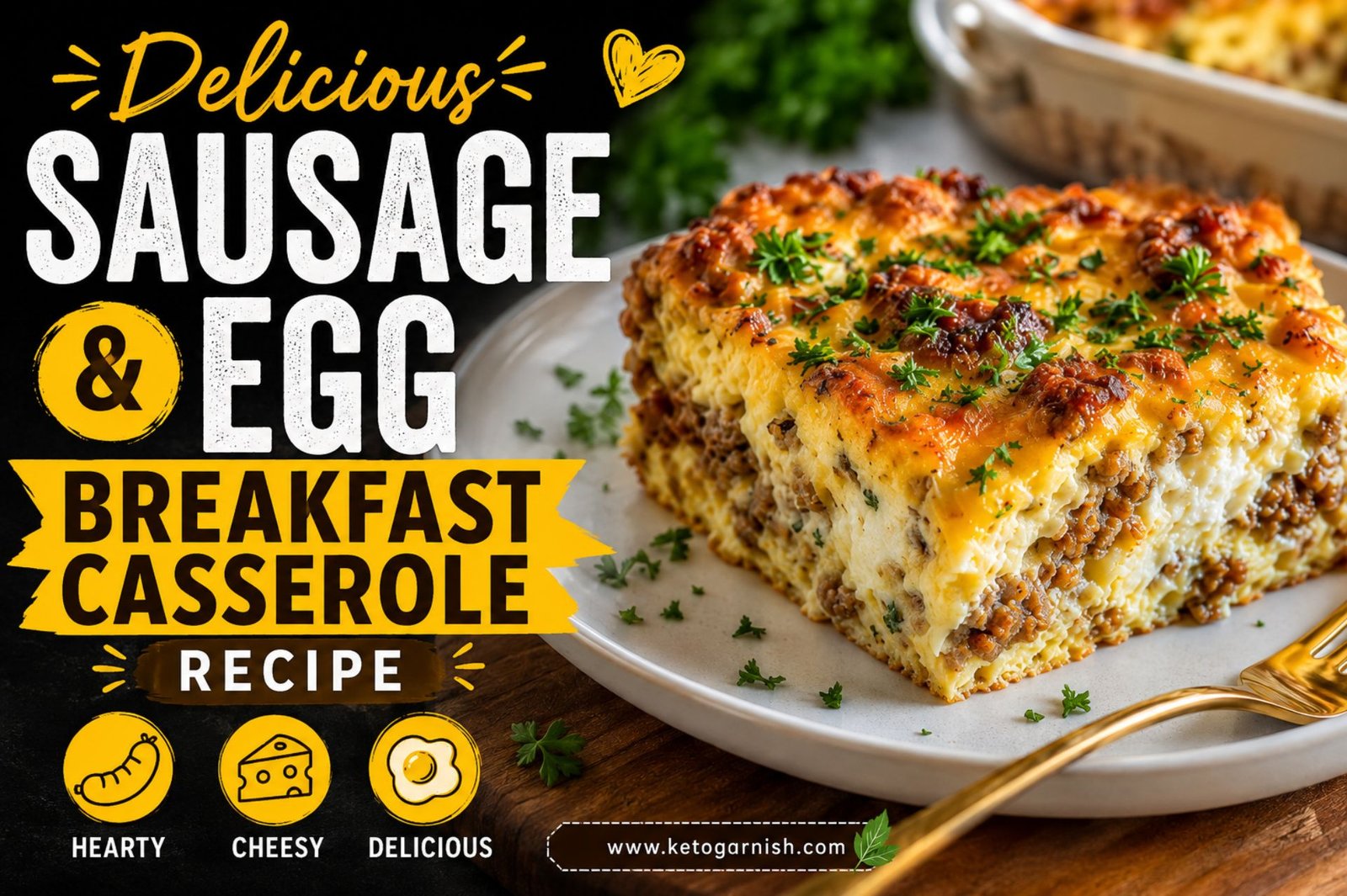 Delicious Sausage egg breakfast casserole Recipe