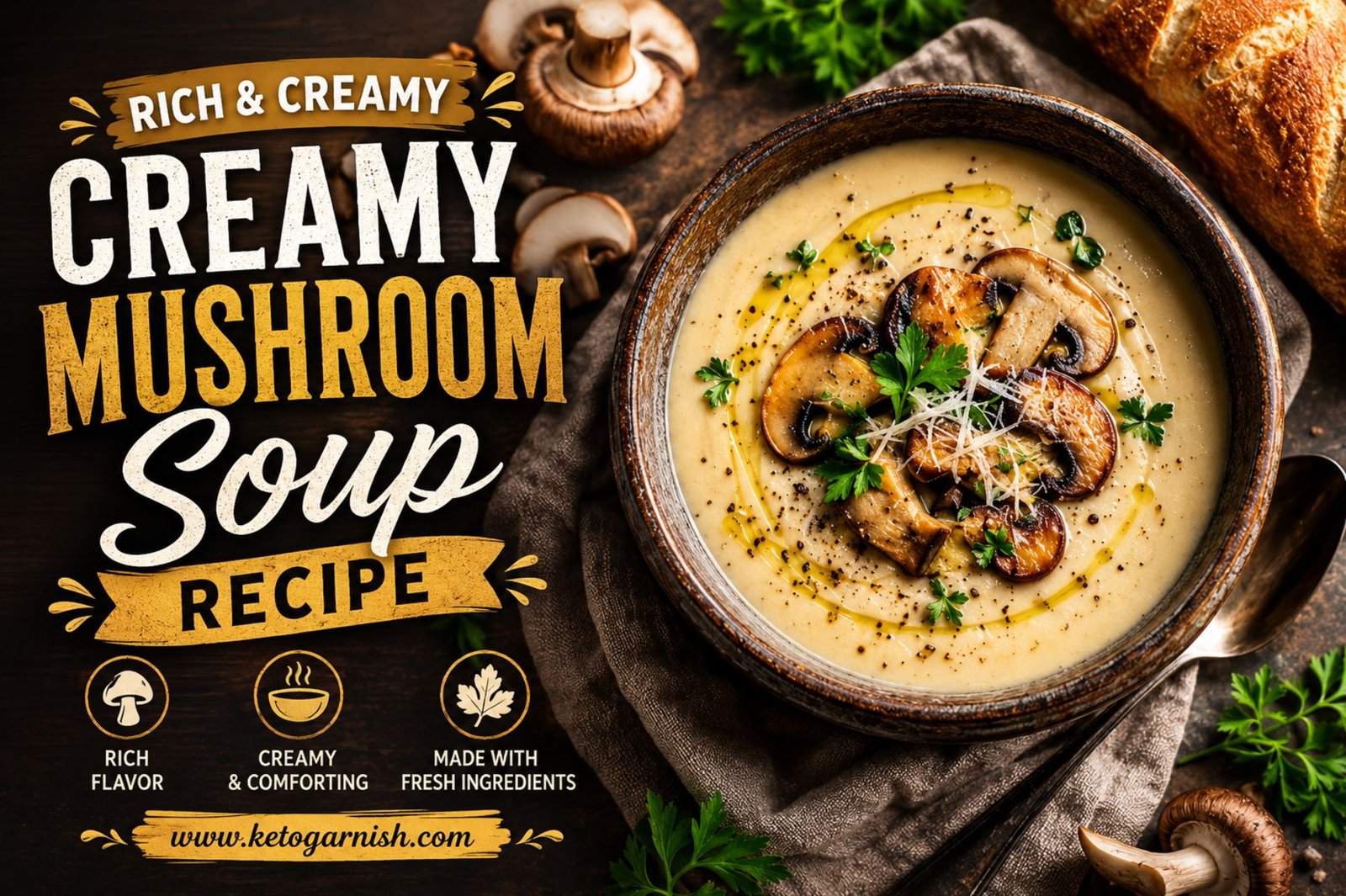 Creamy mushroom soup Recipe