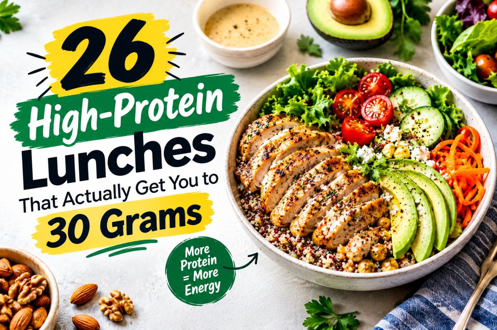 26 High-Protein Lunches That Actually Get You to 30 Grams