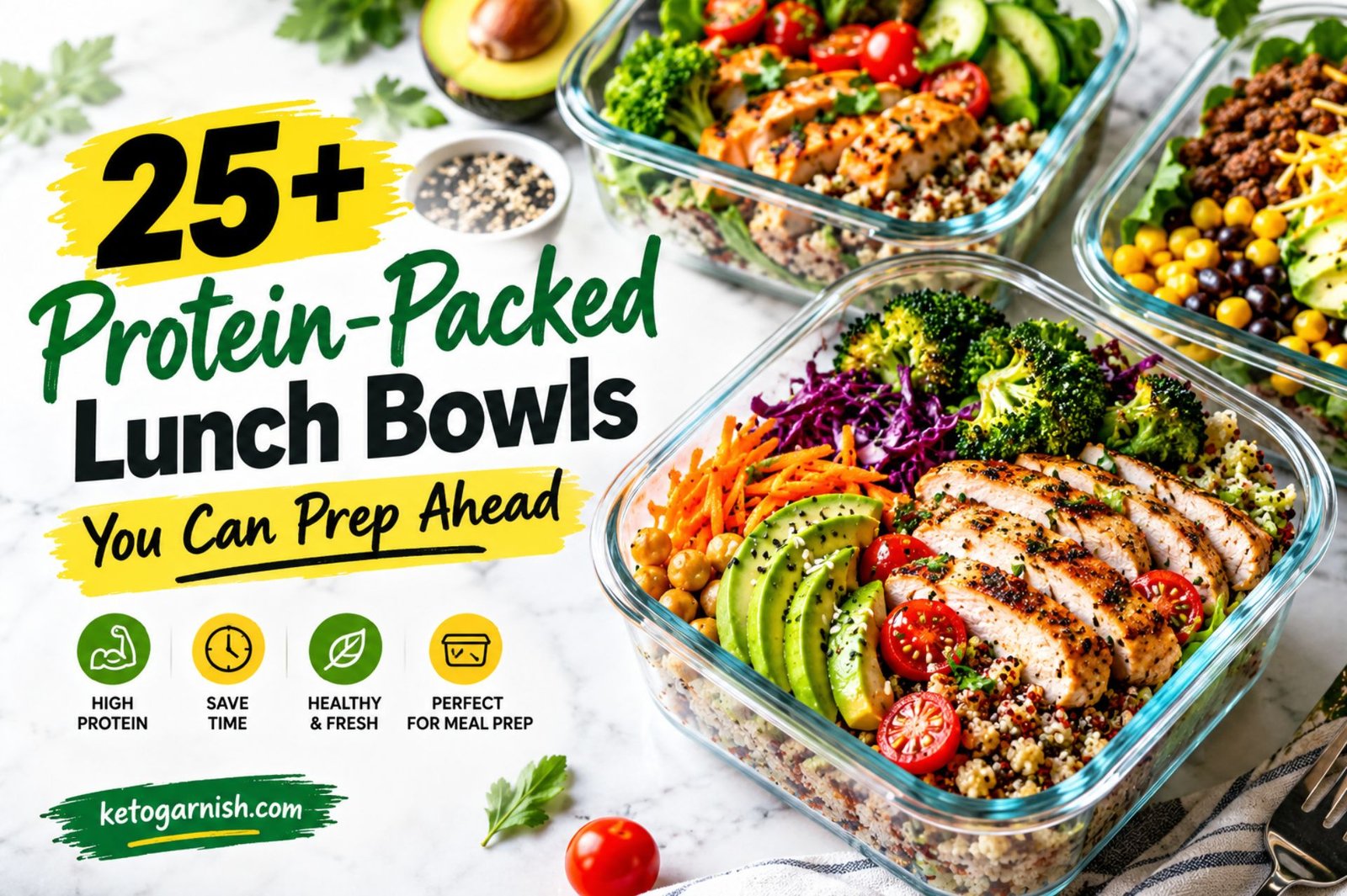 25+ Protein-Packed Lunch Bowls You Can Prep Ahead